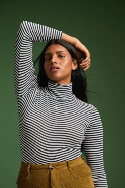 Make My Lemonade BODY CHARLOTTE RAYURES NAVY< Bodys