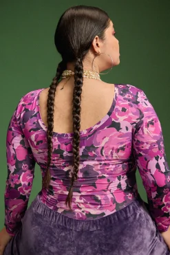 Make My Lemonade BODY HUGO PURPLE FLOWERS< Bodys
