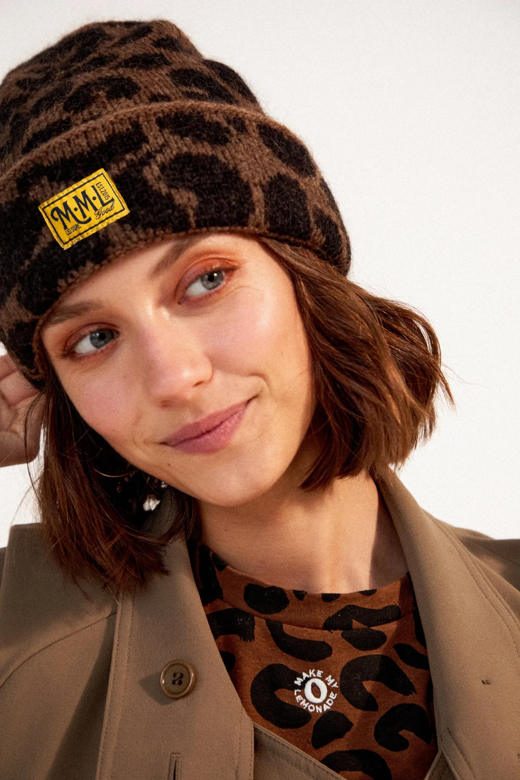 Make My Lemonade BONNET ROSITA LEOPARD< Bonnets & Écharpes