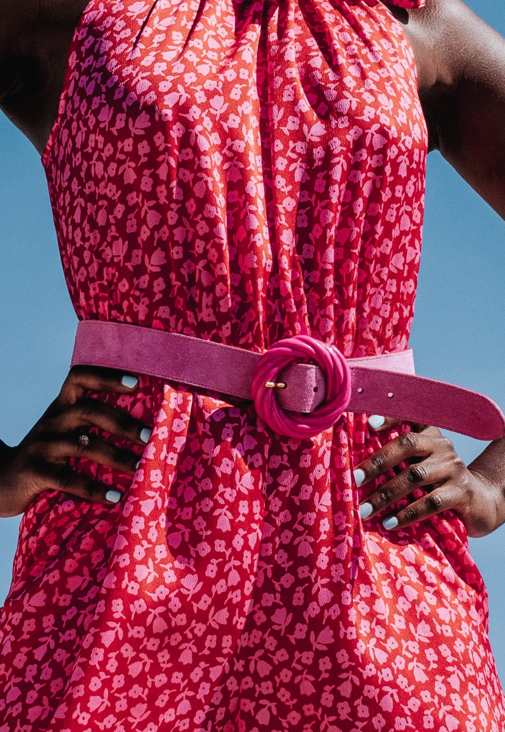 Make My Lemonade CEINTURE TORSADE SUEDE PINK< Ceintures