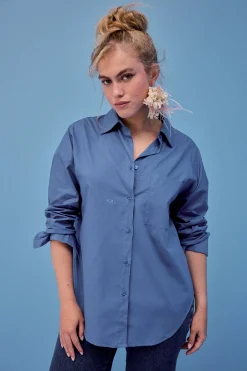 Make My Lemonade CHEMISE OMER BLEU CERULEEN< Tops & T-Shirts