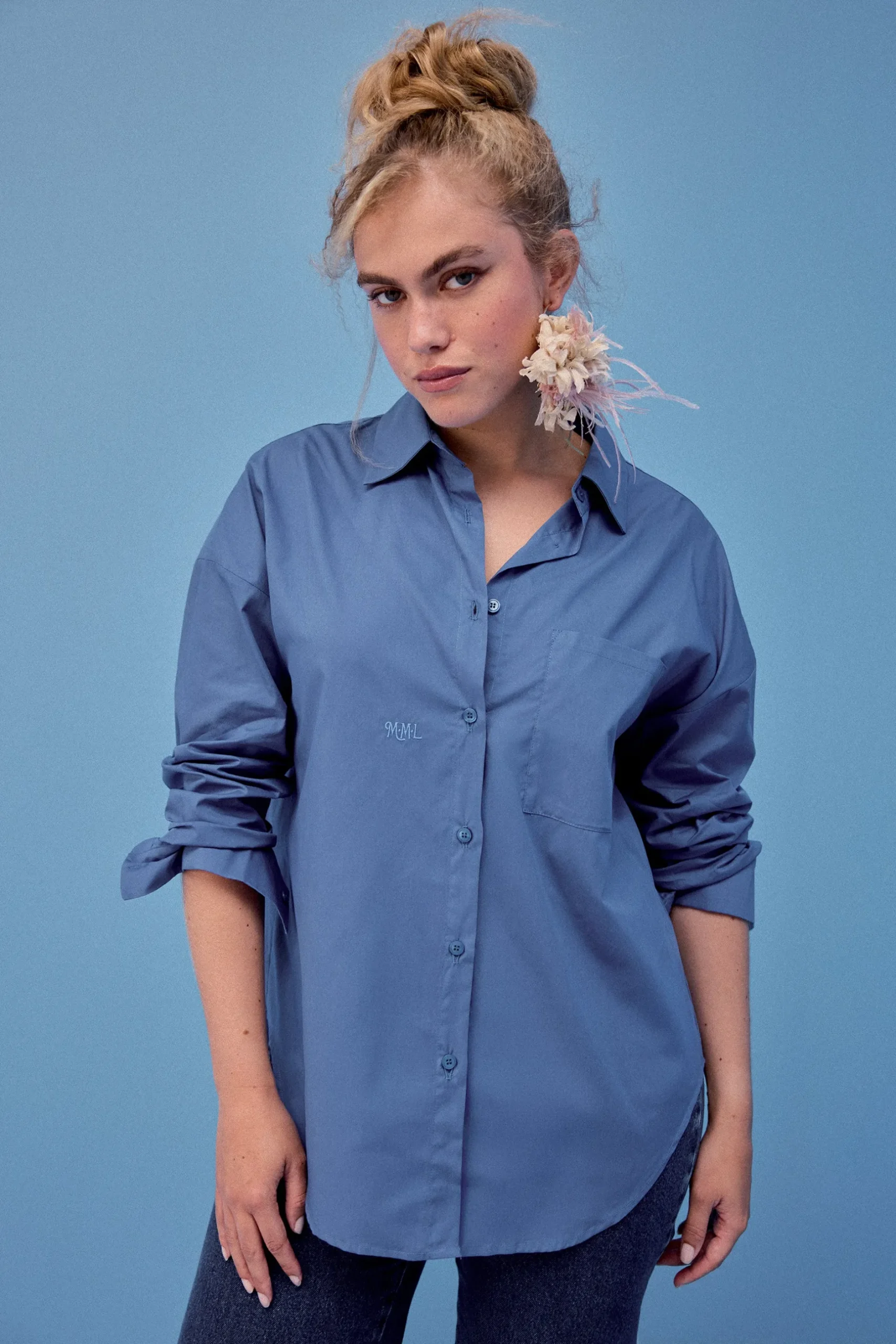 Make My Lemonade CHEMISE OMER BLEU CERULEEN< Tops & T-Shirts