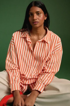 Make My Lemonade CHEMISE OMER ORANGE STRIPE< Tops & T-Shirts