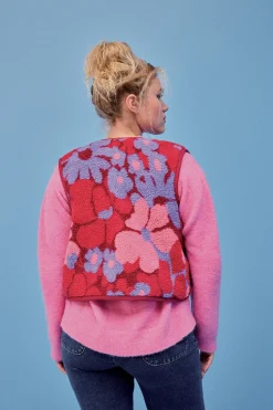 Make My Lemonade GILET RAVEL FLEURS 70'S PURPLE< Vestes & Manteaux|Sweats & Mailles