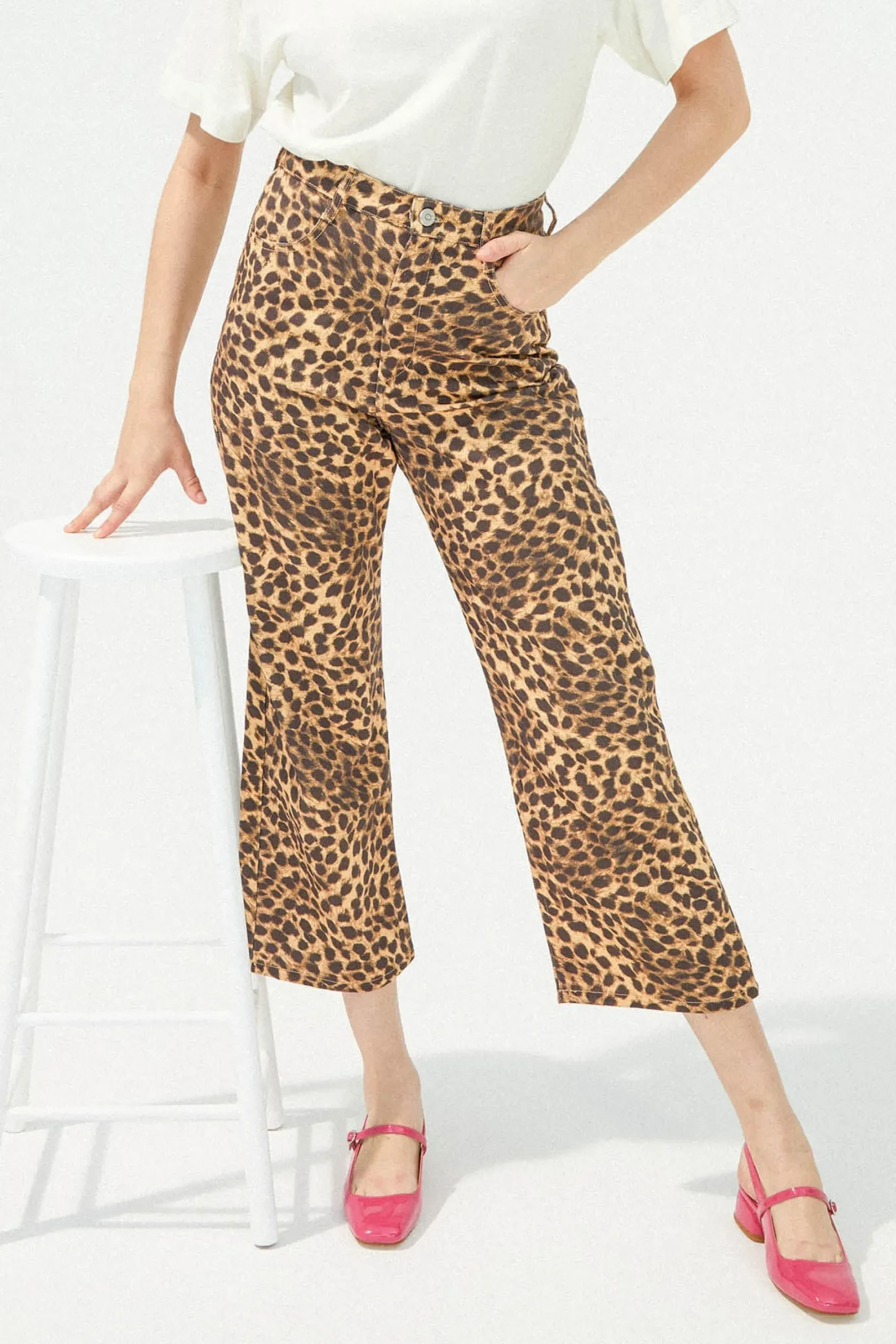 Make My Lemonade JEANS NELSON LEOPARD< Denim|Pantalons