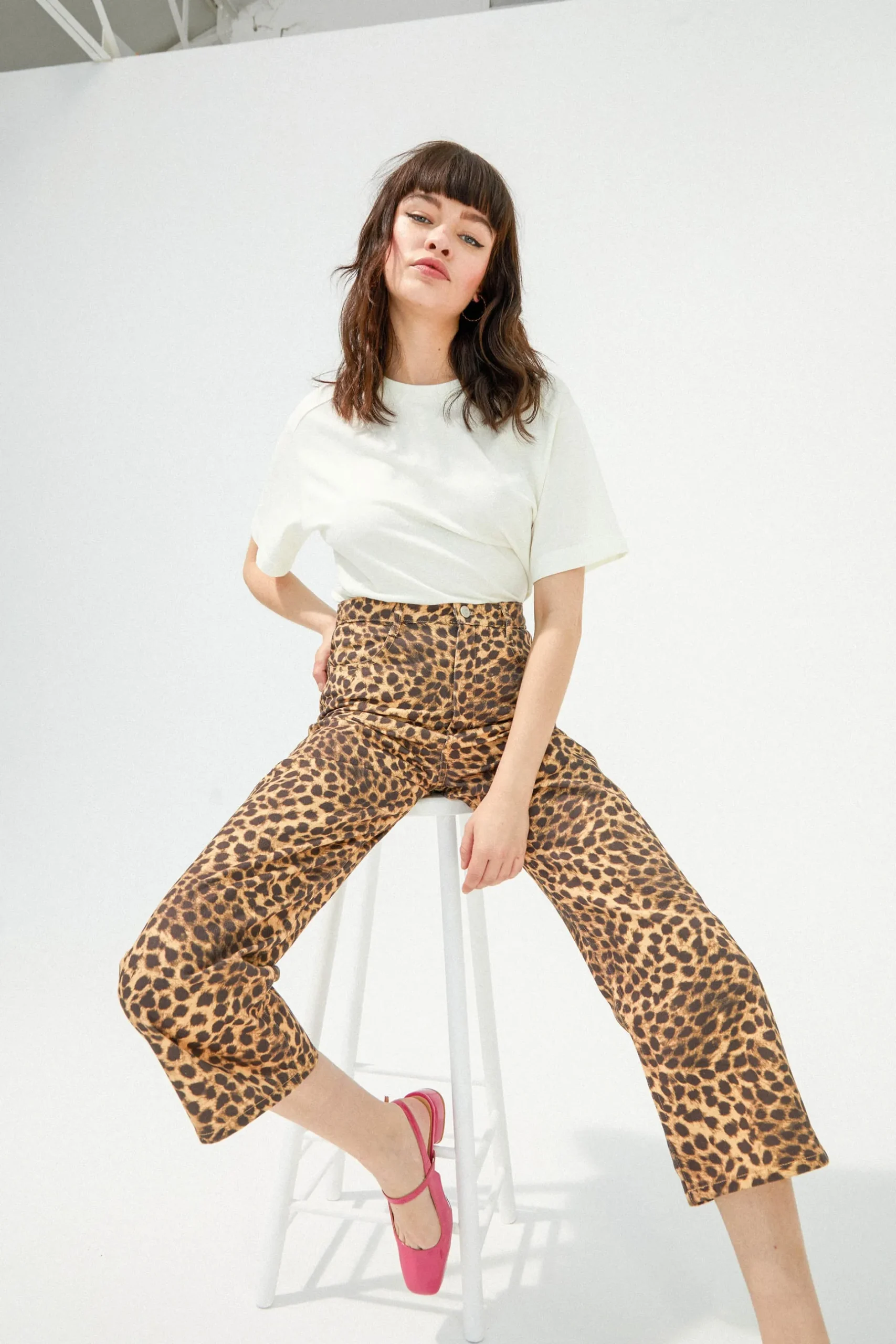 Make My Lemonade JEANS NELSON LEOPARD< Denim|Pantalons