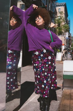 Make My Lemonade JUPE NANA SEQUINS DAISY< Jupes