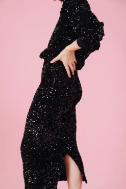 Make My Lemonade JUPE SARAH SEQUINS NOIR< Jupes