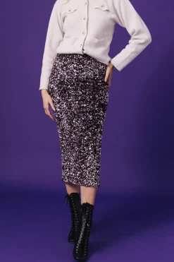 Make My Lemonade JUPE SARAH SEQUINS ROSE< Jupes