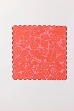 Make My Lemonade LOT DE 2 SERVIETTES KATE ANEMONE PINK< Art De La Table|Le Linge