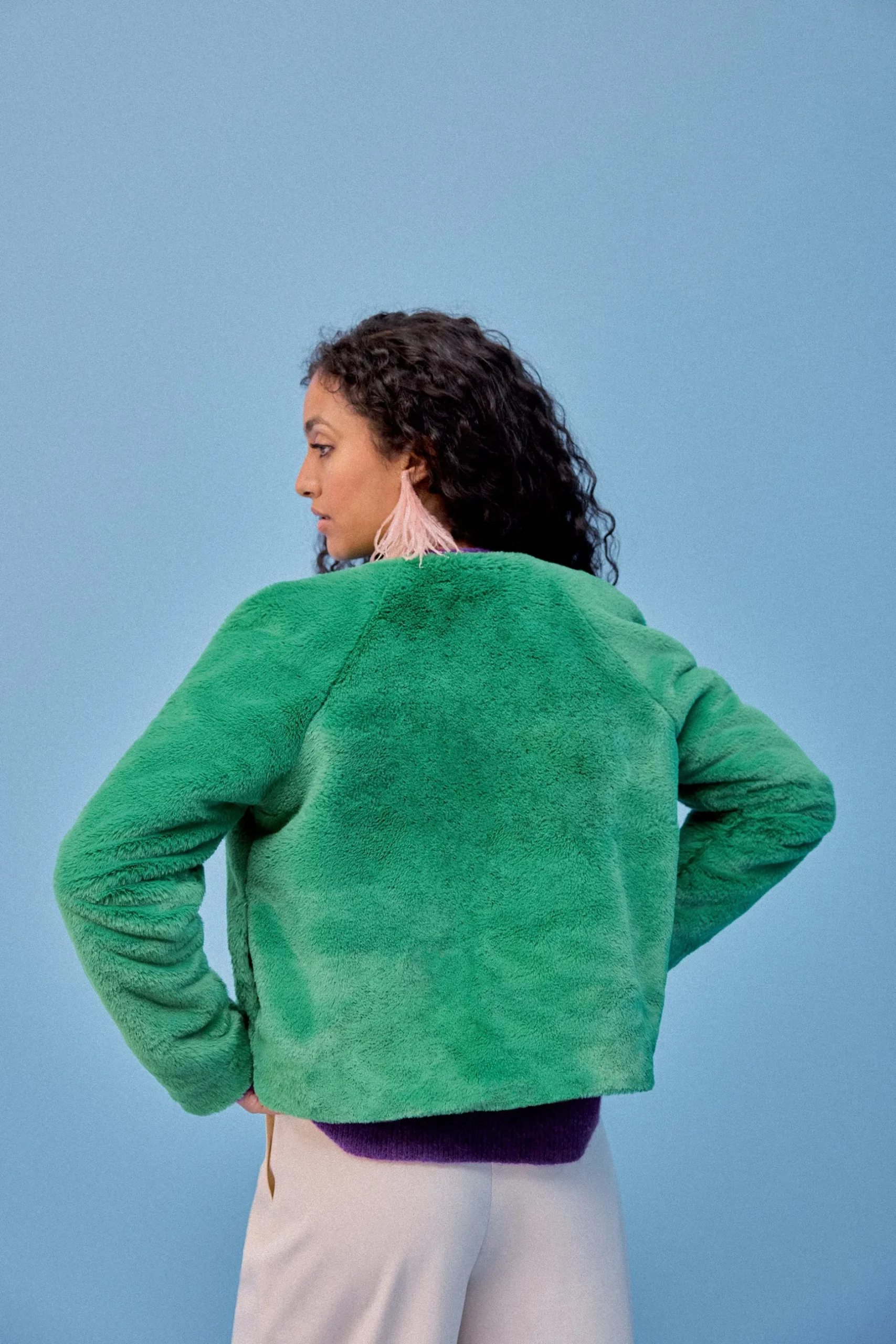 Make My Lemonade MANTEAU MARIA VERT< Vestes & Manteaux