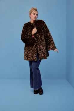 Make My Lemonade MANTEAU NICOLE NEW LEOPARD< Vestes & Manteaux