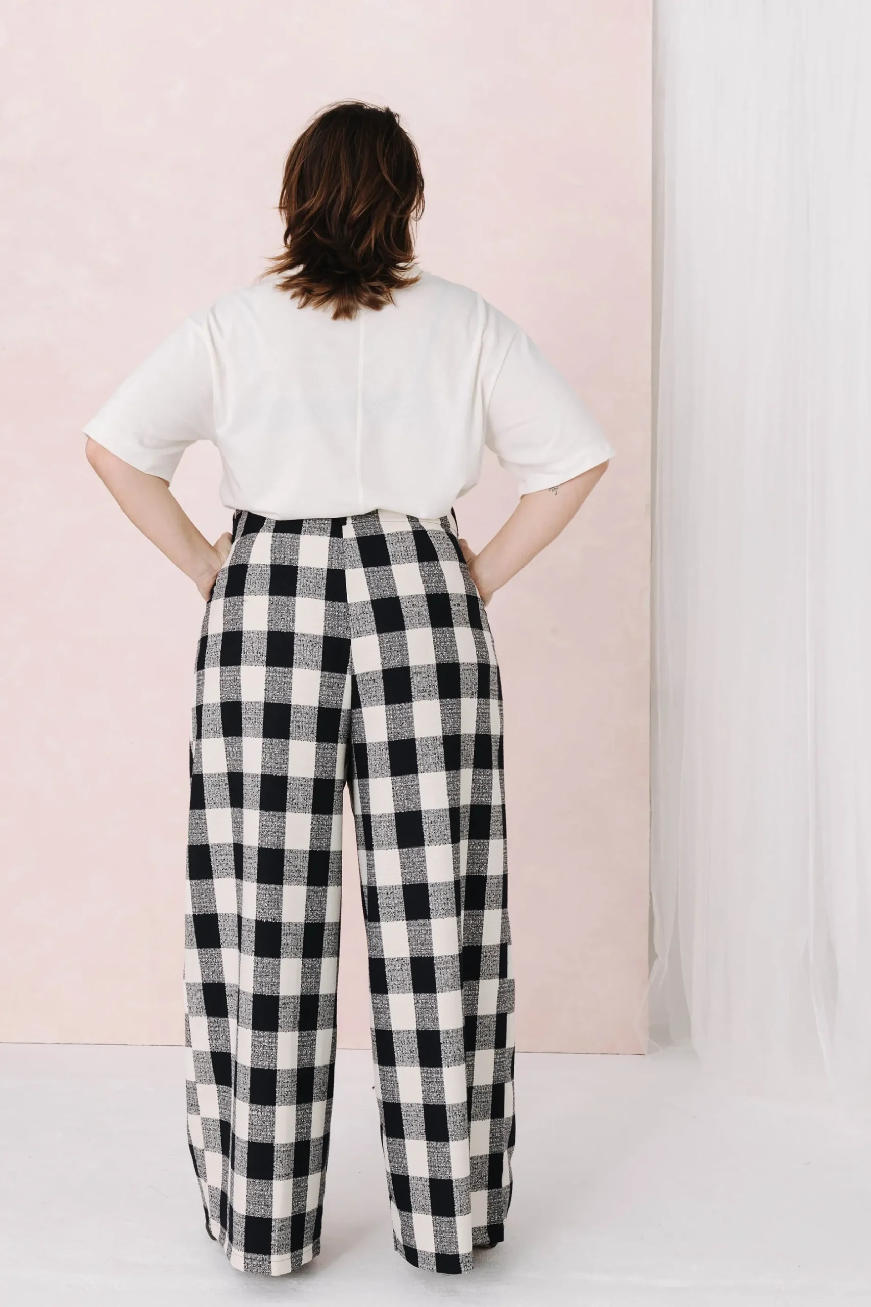 Make My Lemonade PANTALON HARYA VICHY NOIR & BLANC< Pantalons