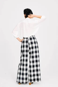 Make My Lemonade PANTALON HARYA VICHY NOIR & BLANC< Pantalons