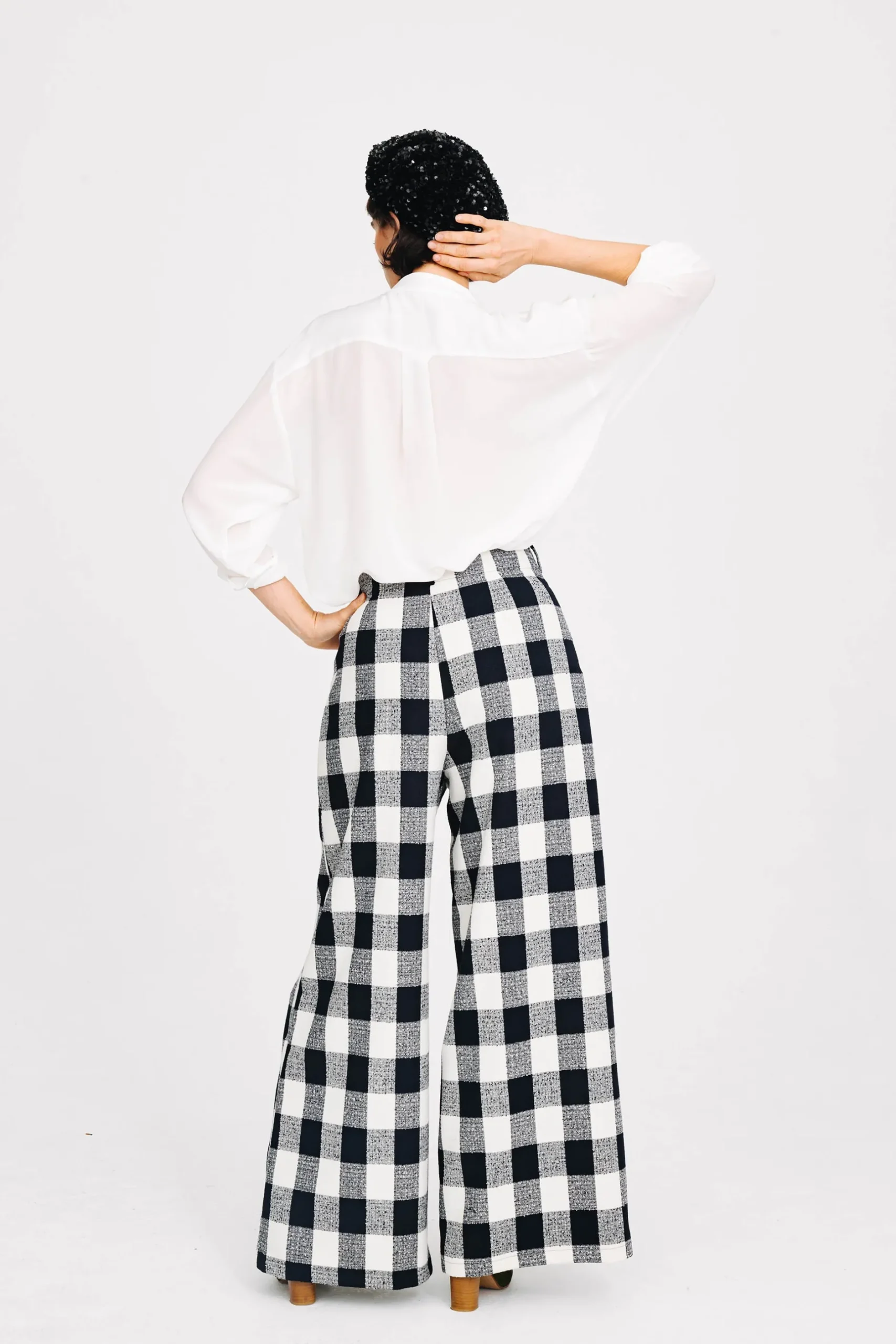 Make My Lemonade PANTALON HARYA VICHY NOIR & BLANC< Pantalons