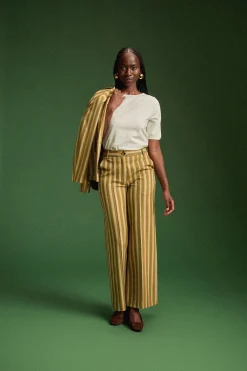 Make My Lemonade PANTALON KARL RAYURES VERTES< Pantalons