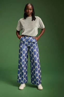 Make My Lemonade PANTALON KARL RUBAN BLEU< Pantalons