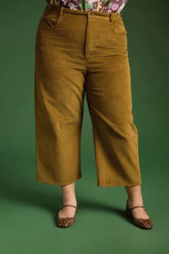 Make My Lemonade PANTALON NELSON VELOURS KAKI< Pantalons