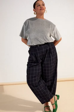 Make My Lemonade PANTALON NEW NOE CARREAUX NAVY< Pantalons