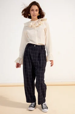 Make My Lemonade PANTALON NEW NOE CARREAUX NAVY< Pantalons