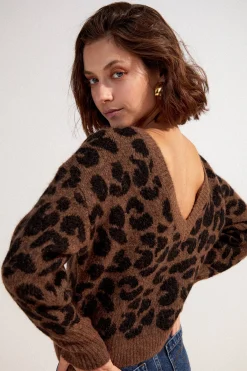 Make My Lemonade PULL MARIUS V LEOPARD< Sweats & Mailles
