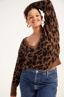 Make My Lemonade PULL MARIUS V LEOPARD< Sweats & Mailles