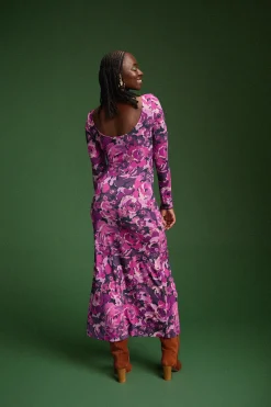 Make My Lemonade ROBE MADISON PURPLE FLOWERS< Robes & Combis