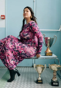 Make My Lemonade ROBE MADISON PURPLE FLOWERS< Robes & Combis