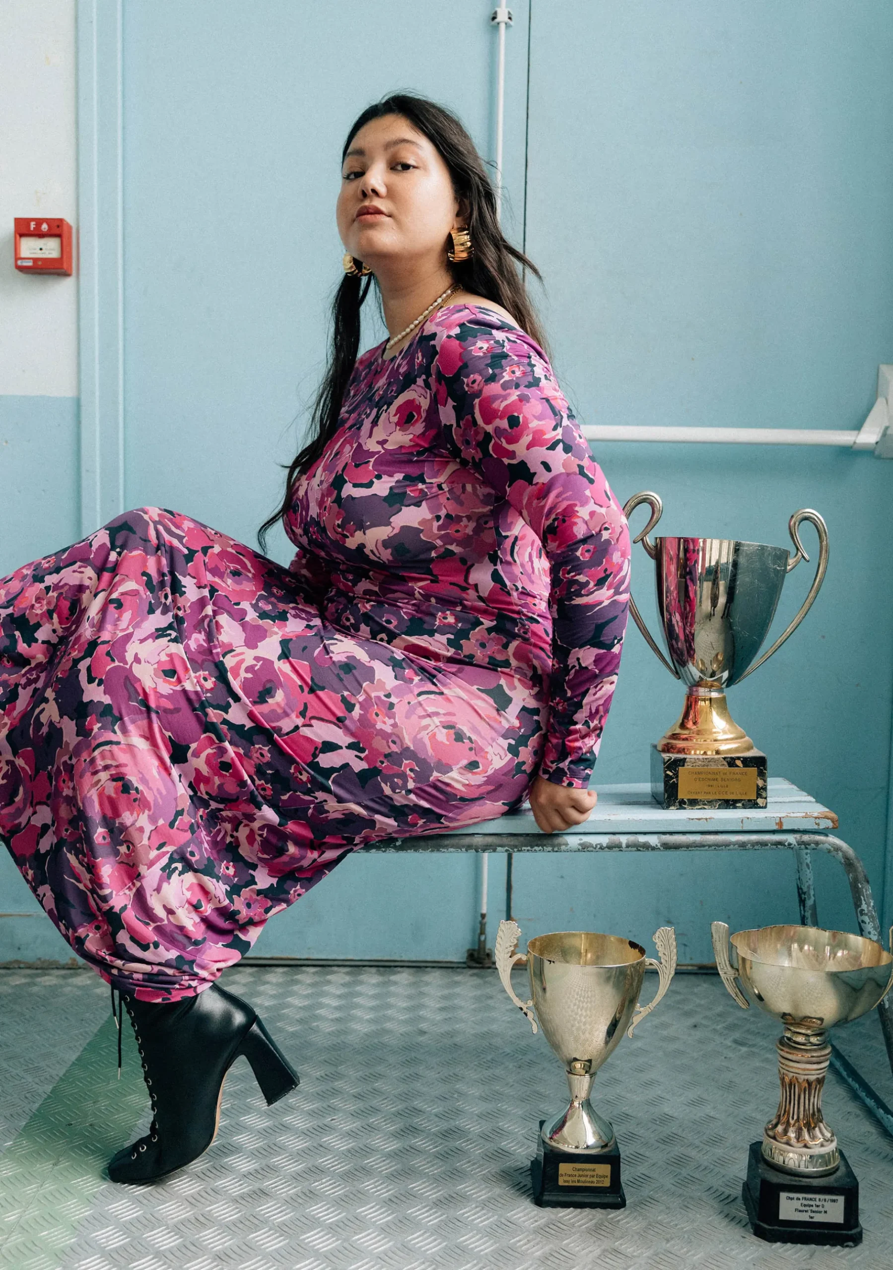 Make My Lemonade ROBE MADISON PURPLE FLOWERS< Robes & Combis