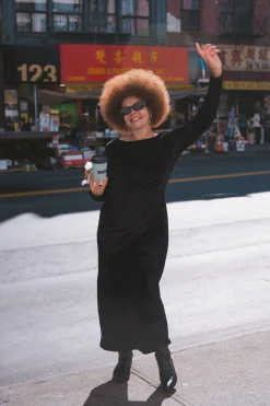Make My Lemonade ROBE MADISON VELOURS NOIR< Robes & Combis