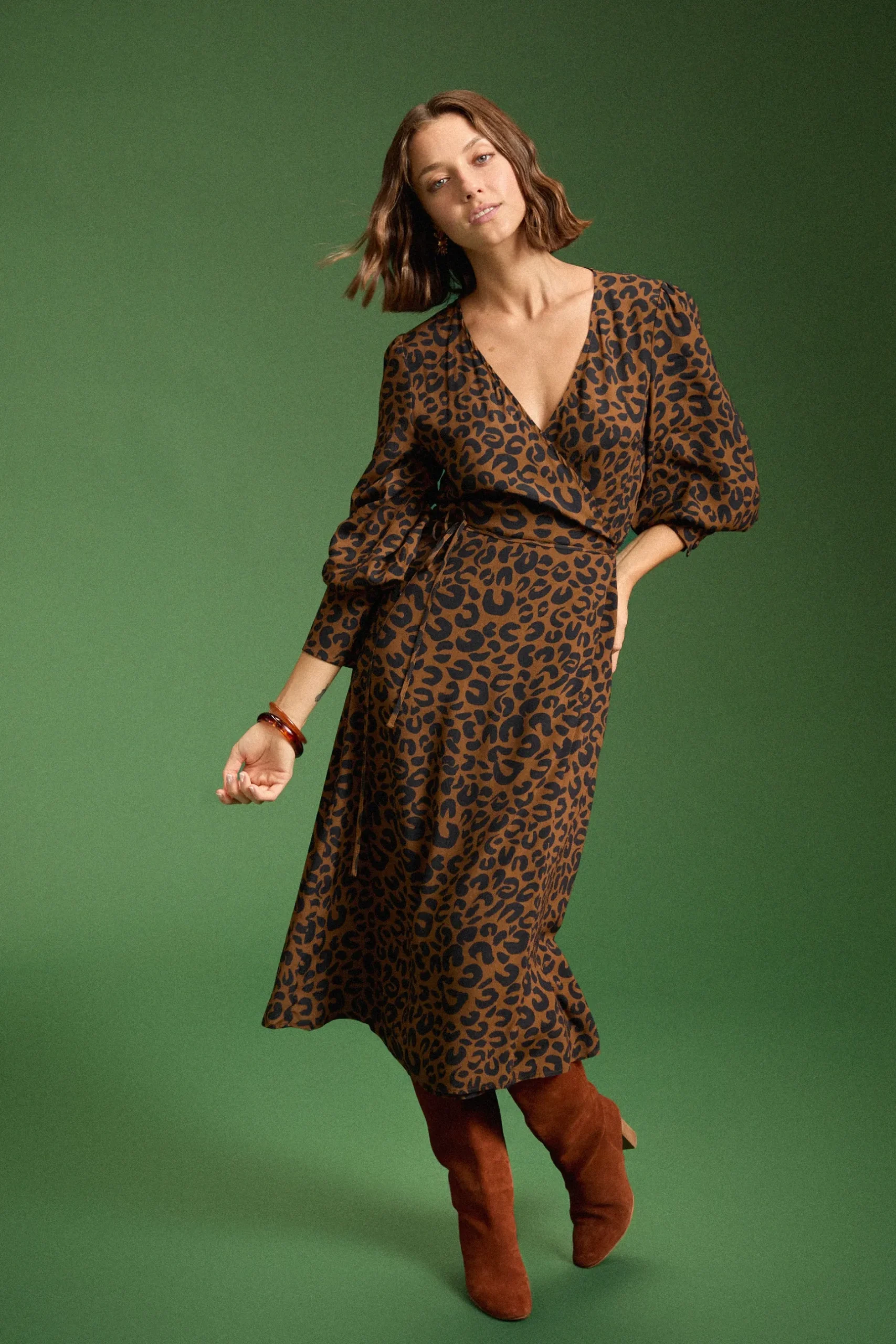 Make My Lemonade ROBE MARLA LEOPARD< Robes & Combis