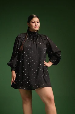 Make My Lemonade ROBE ROMINA BLACK POLKA< Robes & Combis