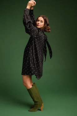 Make My Lemonade ROBE ROMINA BLACK POLKA< Robes & Combis