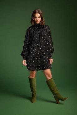 Make My Lemonade ROBE ROMINA BLACK POLKA< Robes & Combis