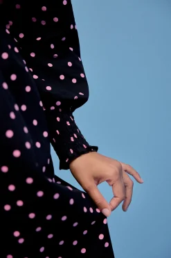 Make My Lemonade ROBE ROSE POLKA ROSE< Robes & Combis