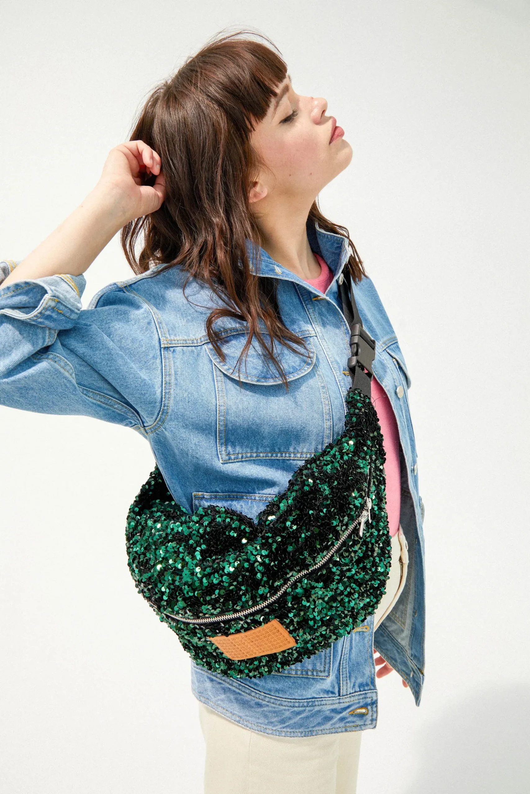 Make My Lemonade SAC BANANA SEQUINS VERTS< Bananes|Sacs & Bananes