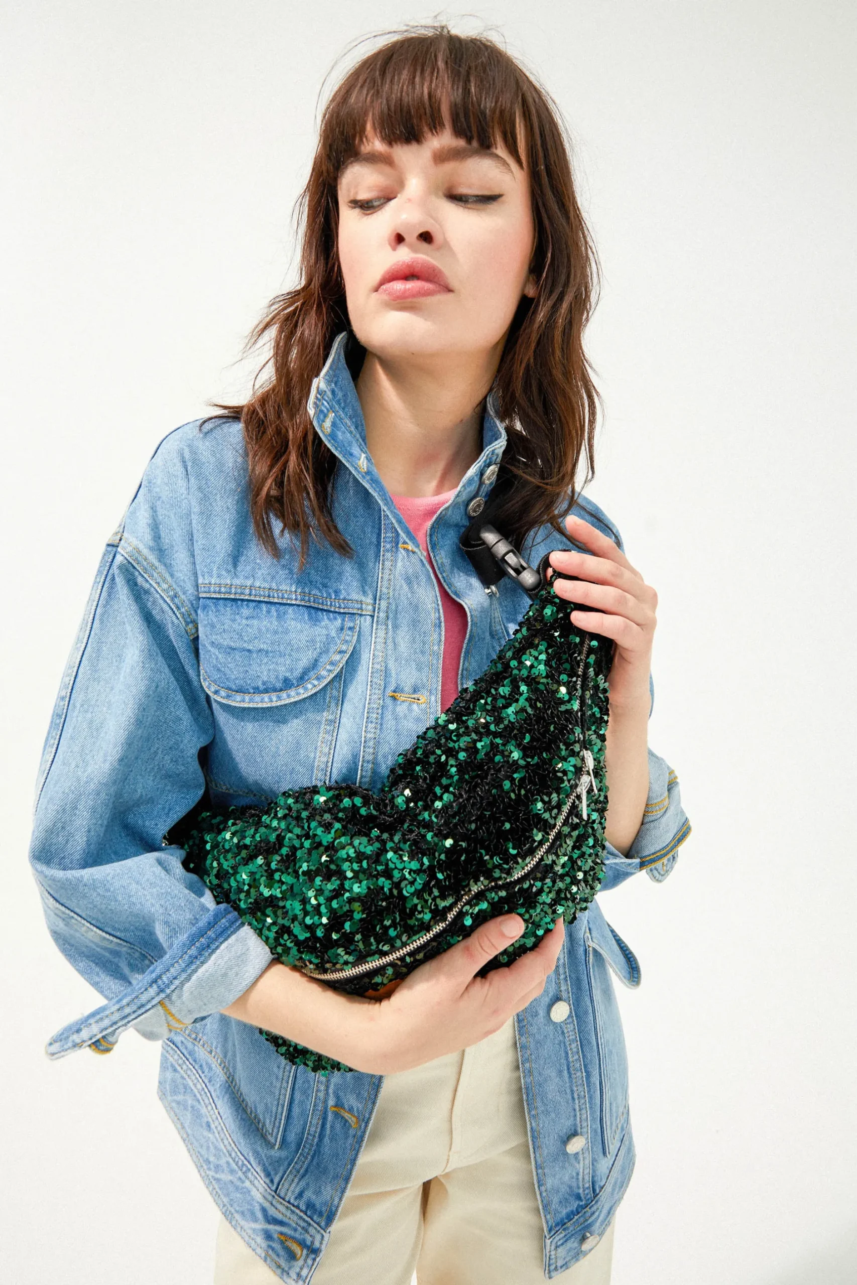 Make My Lemonade SAC BANANA SEQUINS VERTS< Bananes|Sacs & Bananes
