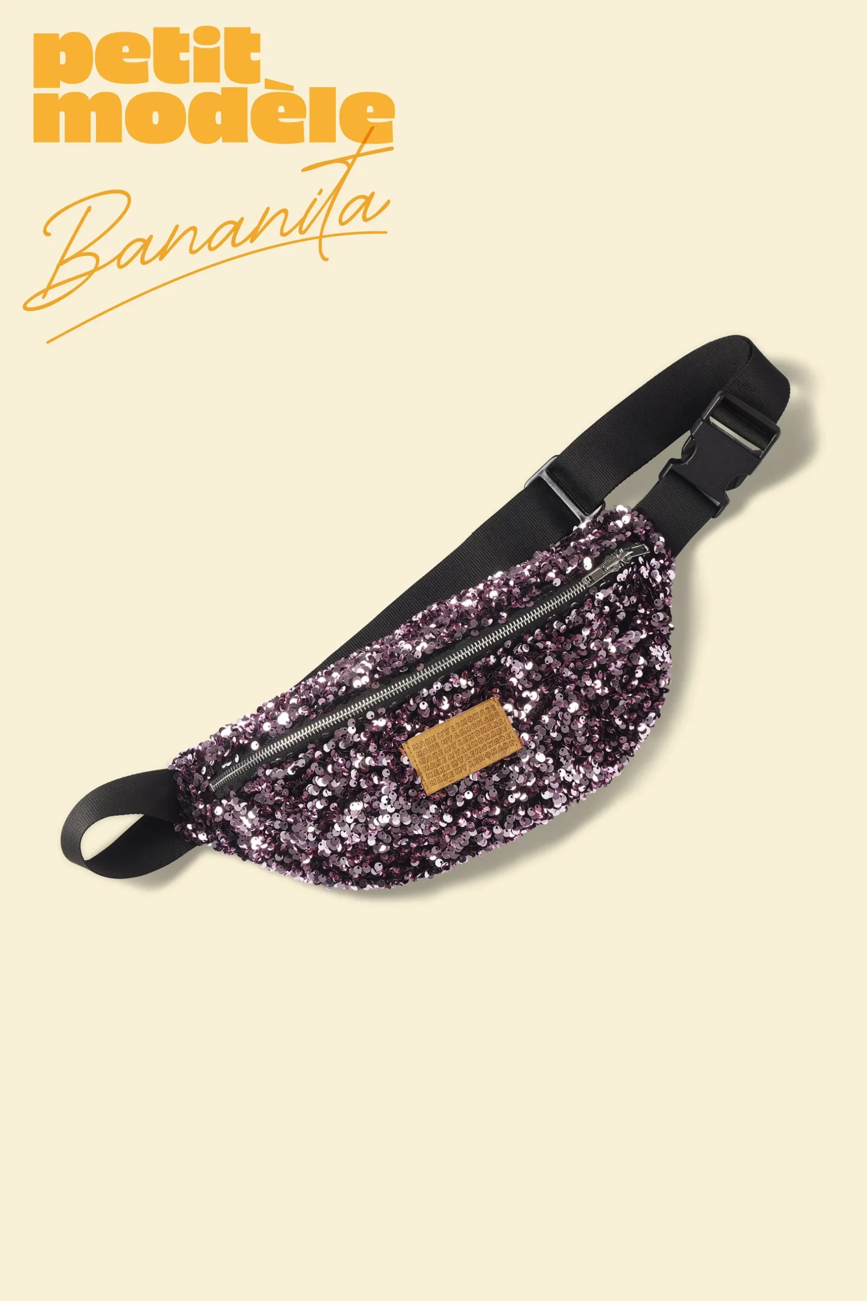 Make My Lemonade SAC BANANITA SEQUINS ROSES< Bananes|Sacs & Bananes
