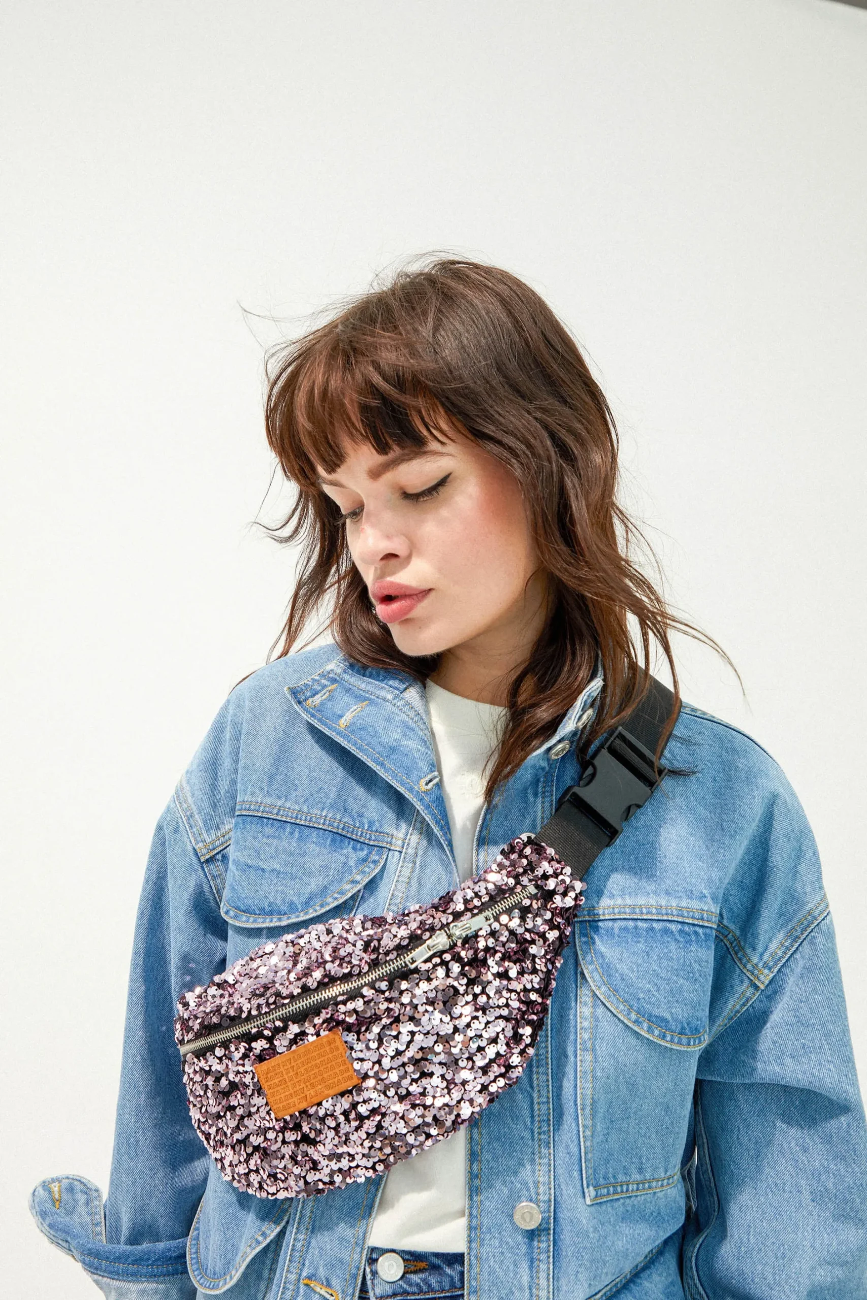 Make My Lemonade SAC BANANITA SEQUINS ROSES< Bananes|Sacs & Bananes