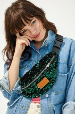 Make My Lemonade SAC BANANITA SEQUINS VERTS< Bananes|Sacs & Bananes