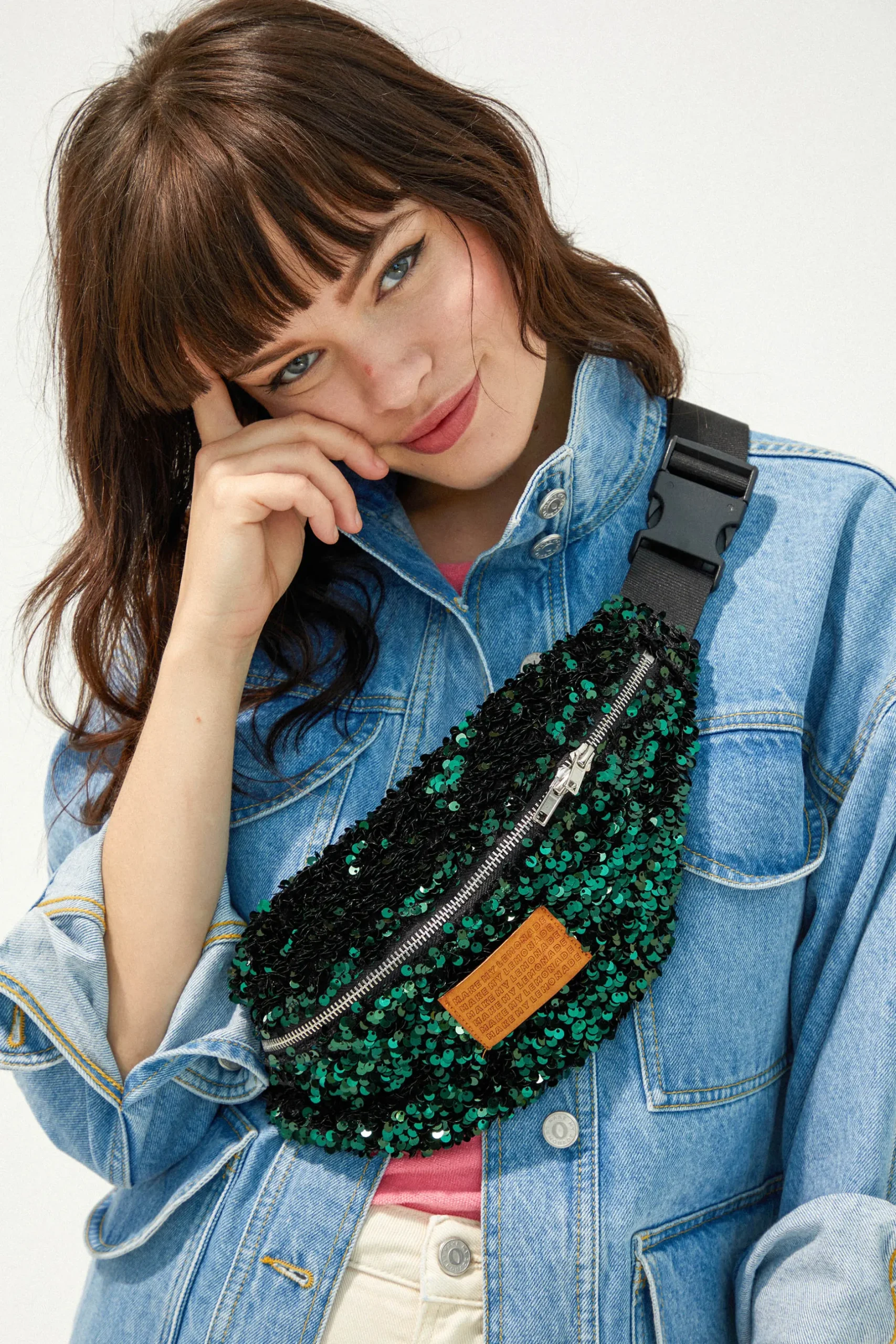 Make My Lemonade SAC BANANITA SEQUINS VERTS< Bananes|Sacs & Bananes