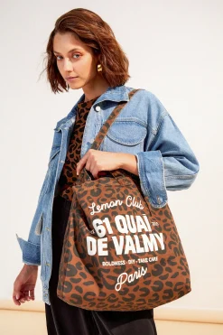 Make My Lemonade SAC CABAS SUZETTE LEOPARD< Sacs & Bananes