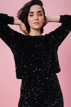 Make My Lemonade SWEAT HENRI SEQUINS NOIRS< Sweats & Mailles