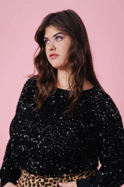 Make My Lemonade SWEAT HENRI SEQUINS NOIRS< Sweats & Mailles