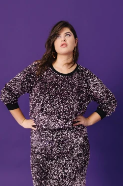 Make My Lemonade SWEAT HENRI SEQUINS ROSE< Sweats & Mailles
