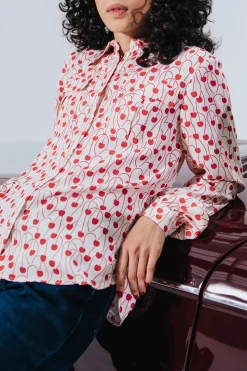 Make My Lemonade TISSU ECRU CERISES< Tissus|Mercerie & Couture