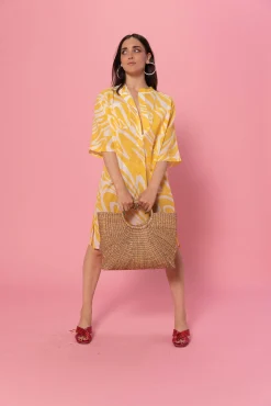 Make My Lemonade TISSU TRIPPY JAUNE< Tissus|Mercerie & Couture