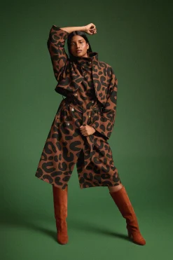 Make My Lemonade TRENCH RAOUL LEOPARD< Vestes & Manteaux