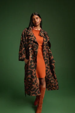 Make My Lemonade TRENCH RAOUL LEOPARD< Vestes & Manteaux