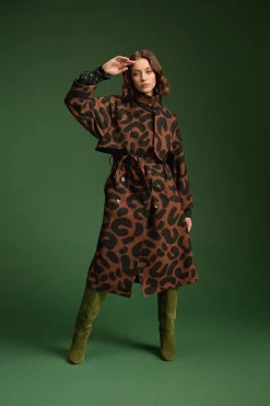 Make My Lemonade TRENCH RAOUL LEOPARD< Vestes & Manteaux